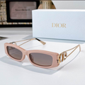 Dr Glasses - Pink Slim Rectangular Frame with Gradient Brown Lenses