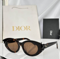 Dr Glasses - Tortoiseshell Small Oval with Brown Lenses and Black Flower Bead Hinge Decoration