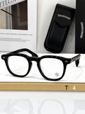 CH Glasses - Black Round Square Silver