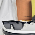 Burbry Glasses - Black Shield Sport Wraparound Sunglasses