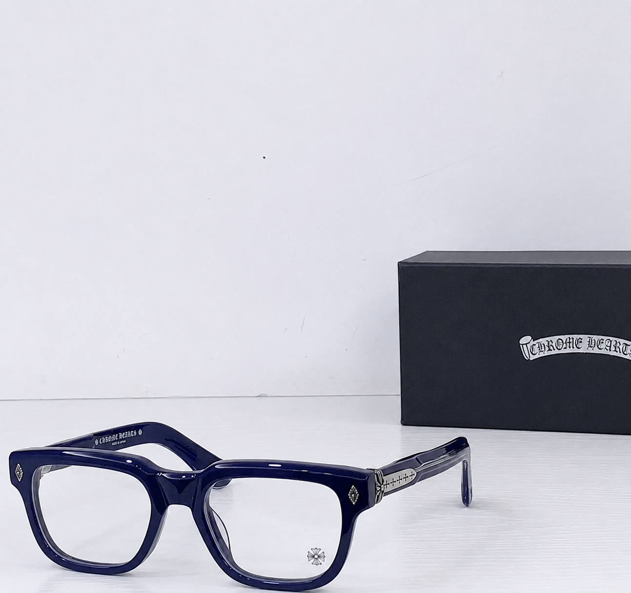 CH Glasses - Black Large Square Silver