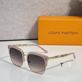 LV Glasses - Pink Gold Browline Half-Rim LOUIS VUITTON Arms Gray Gradient Lenses
