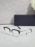Dr Glasses - Black and Silver Square Browline Half-Rim with Clear Lenses