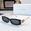 Dr Glasses - Black Slim Rectangular with Open Gold Wire CD Logo Temples