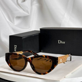 Dr Glasses - Tortoiseshell Cat-Eye with Brown Lenses and Gold Mesh Temples