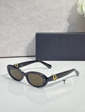 Dr Glasses - Tortoiseshell Small Oval with Brown Lenses and Gold CD Logo Temple Hardware