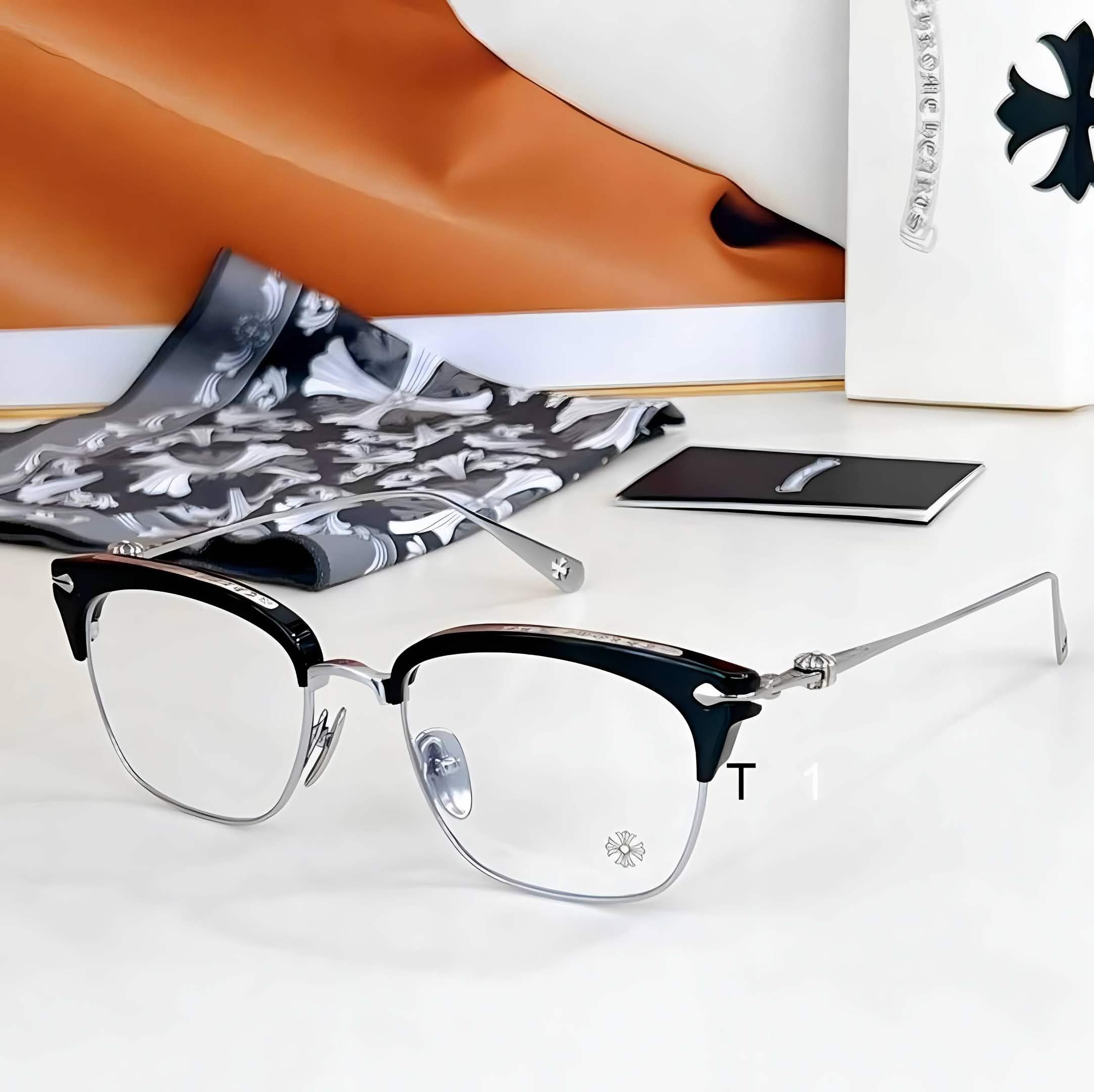 CH Glasses - Black Browline Silver