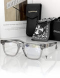 CH Glasses - Smoke Gray Transparent Square