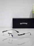 CH Glasses - Gunmetal Rimless Rectangular