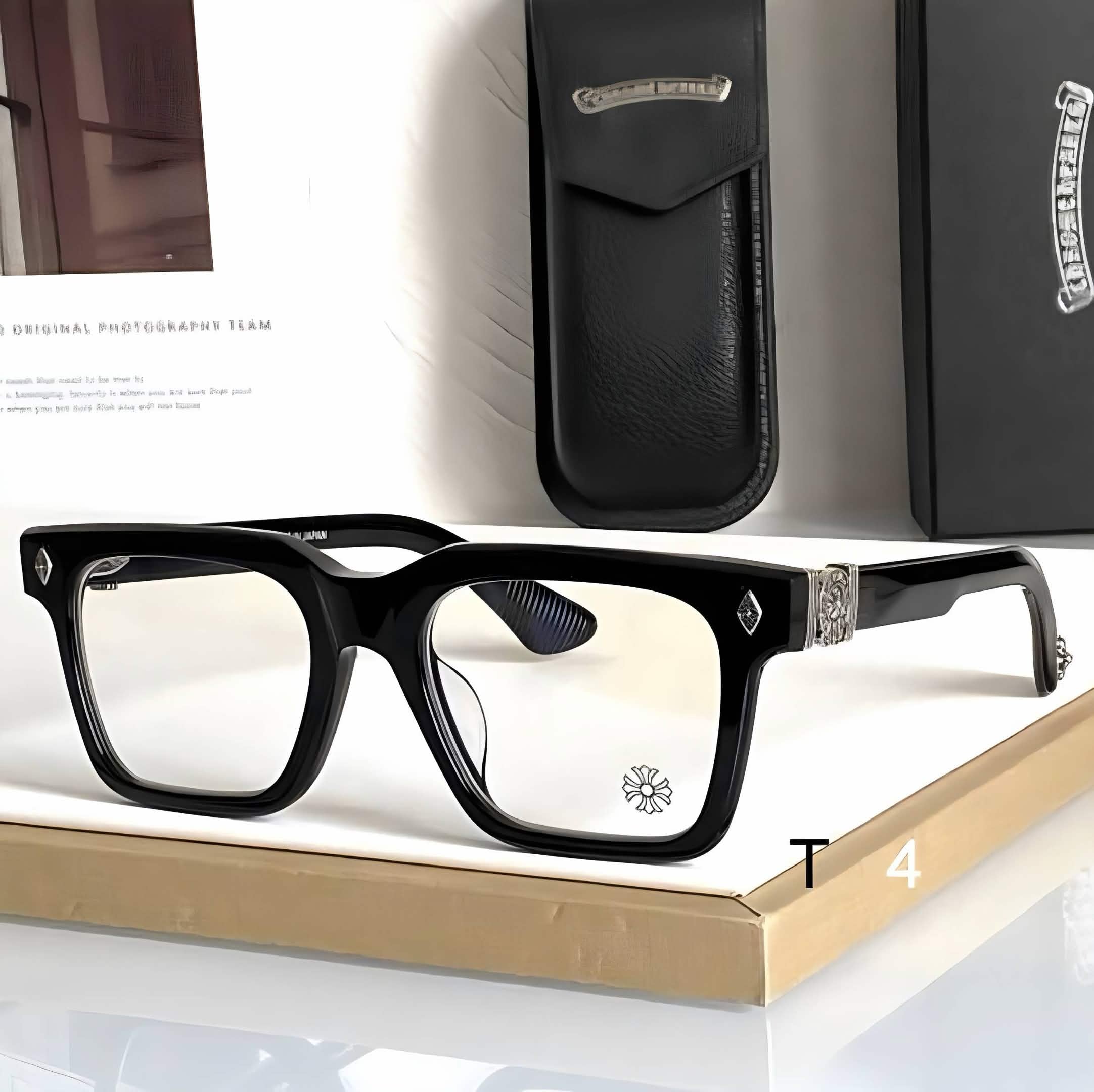 CH Glasses - Black Square Silver Hardware
