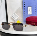 Gci Glasses - Rimless Rectangle Gold Dark Lens