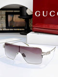 Gci Glasses - Silver Shield Mask Gray Gradient Lenses