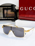 Gci Glasses - Gold Shield Mask Dark Gray Lenses