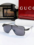 Gci Glasses - Black Shield Mask Dark Gray Lenses