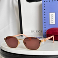 Gci Glasses - Black Wide Square Gold Letter Dark Lens