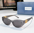 Gci Glasses - Smoke Transparent Bold Cat-Eye GG Medal