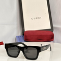 Gci Glasses - Black Bold Square Script Temple Gray Lens
