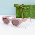Gci Glasses - Pink Bold Cat-Eye Rose Lens GG
