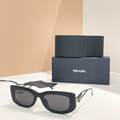 Prda Glasses - Black Oval Silver Temples