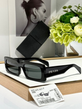 Prda Glasses - Black Narrow OPR Rectangular