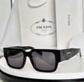 Prda Glasses - Black Rectangular Dark Lenses