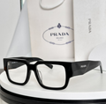 Prda Glasses - Black Thick Rectangular Clear Optical