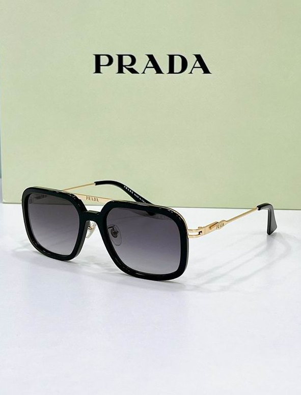 Prda Glasses - Black Gold Square Gray Gradient