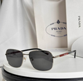 Prda Glasses - Silver Metal Navigator Dark Lenses