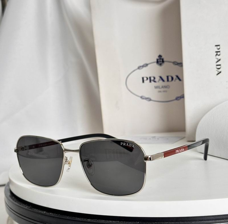 Prda Glasses - Silver Metal Navigator Dark Lenses