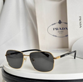 Prda Glasses - Gold Metal Navigator Dark Lenses
