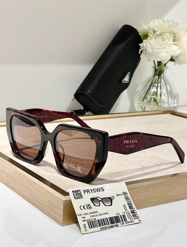 Prda Glasses - PR15WS Tortoise Amber Cat-Eye