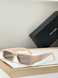 Prda Glasses - Pink Blush Rectangular Taupe Lenses Triangle Logo