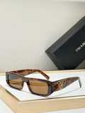 Prda Glasses - Tortoise Rectangular Brown Lenses Gold Triangle Logo