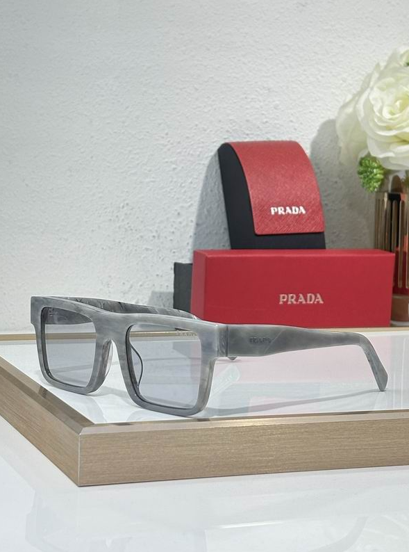 Prda Glasses - Gray Marble Chunky Square Light Gray