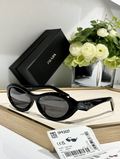 Prda Glasses - OPR 26ZF Black Oval Dark Gray