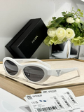 Prda Glasses - OPR 26ZF White Oval Dark Gray
