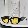 Prda Glasses - Black Cat-Eye Yellow Lenses Milano Logo