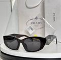 Prda Glasses - Tortoise Cat-Eye Dark Gray Milano Logo