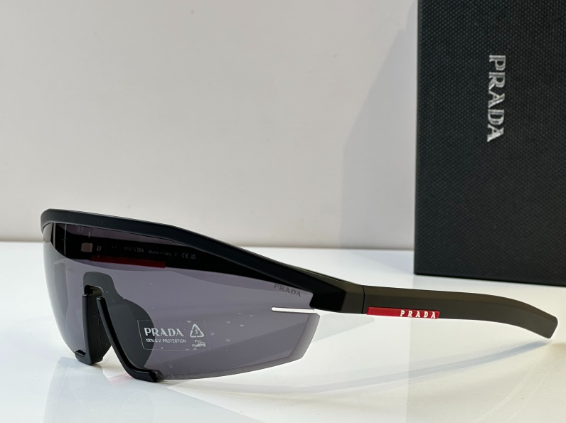 Prda Glasses - Luna Rossa Black Sport Shield Dark Gray