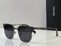 Prda Glasses - Black Silver Half-Rim Browline Dark Lenses