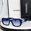 Chnel Glass - Navy Blue Square Crystal Temple