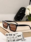 Chnel Glass - Black White Square Brown Gradient