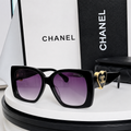 Chnel Glass - Black Oversized Heart CC Purple