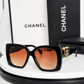 Chnel Glass - Black Oversized Burgundy Heart CC